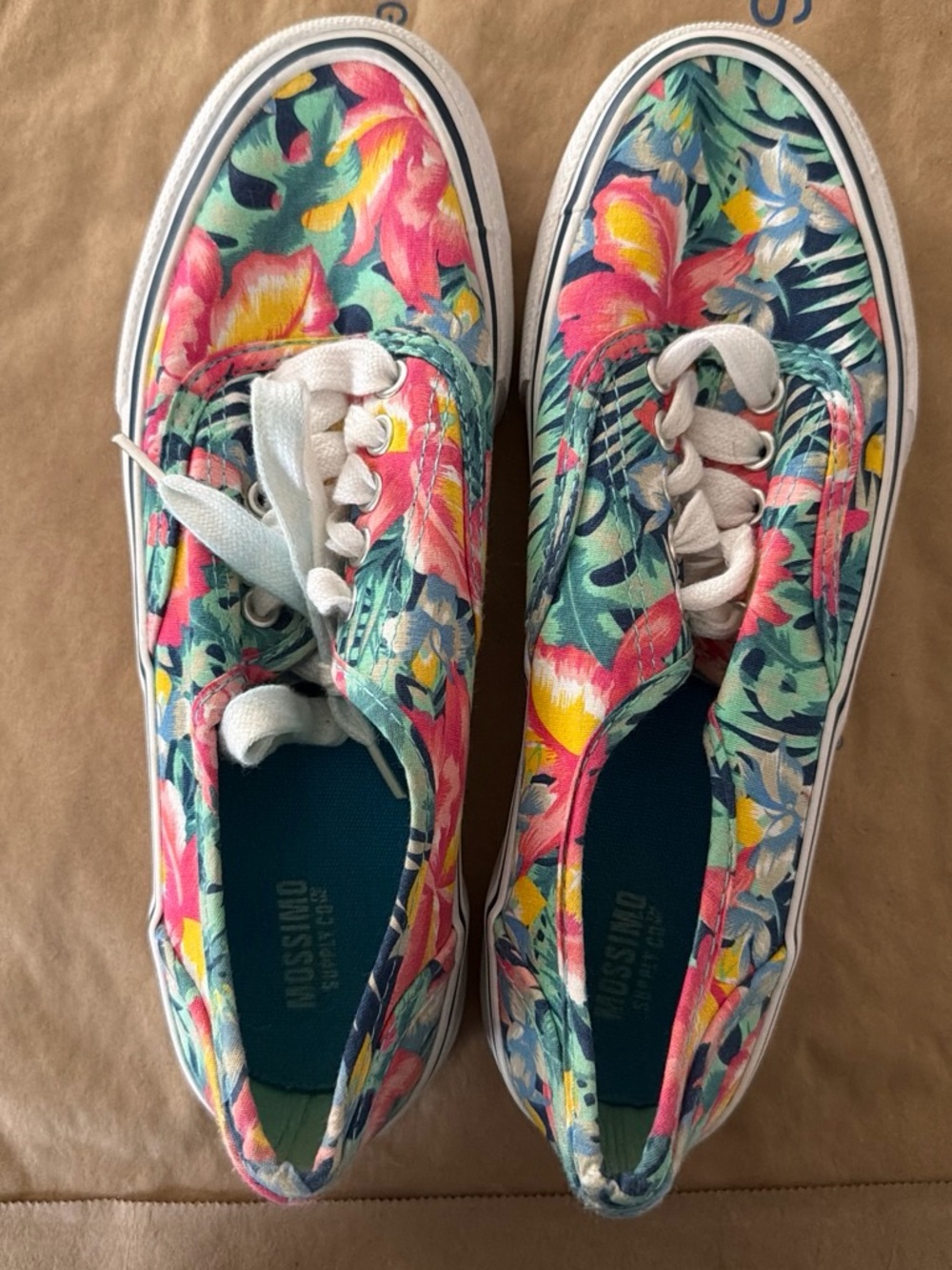 Mossimo Supply Co. Floral Canvas Sneakers in Teal, Pink, Yellow
